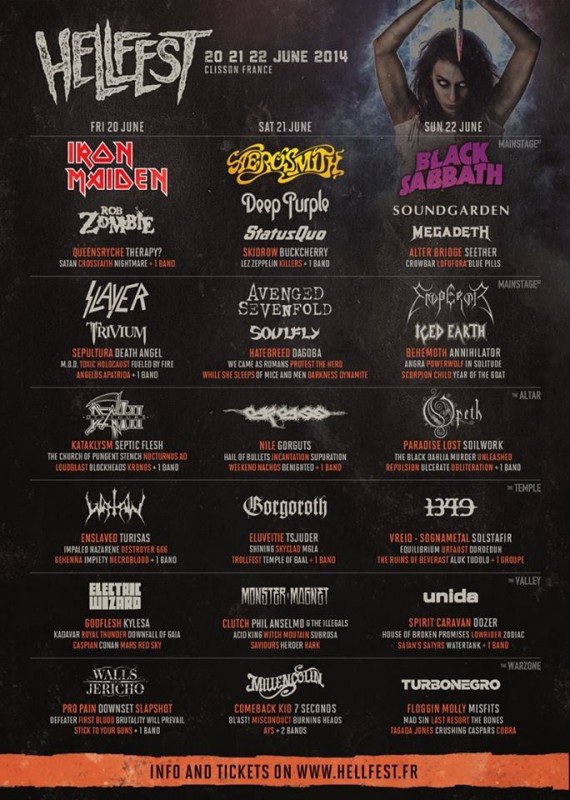 HELLFEST 2014 tickets on sale now and festival line up is released!!
