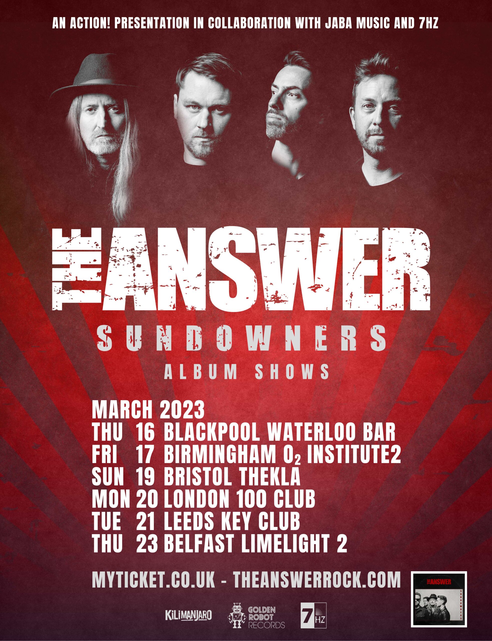 THE ANSWER announce UK & EU special and exclusive album shows